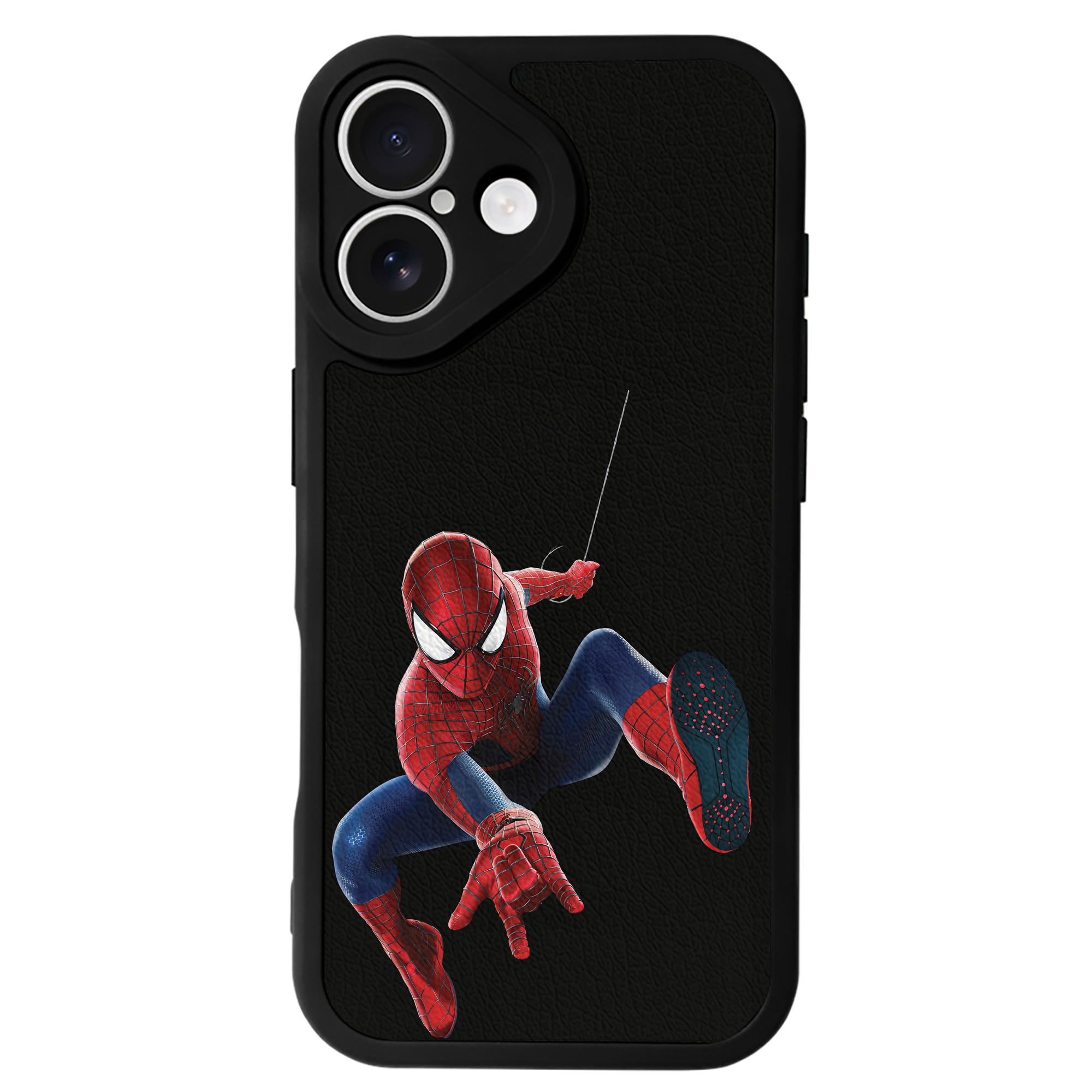 Spider Man スパイダーマン 【iPhone 16シリーズ対応】シリコンスマホケース（レザー調） 材質：シリコン